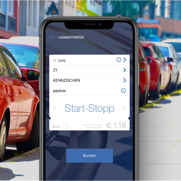 Linz Applikation auf Mobiltelefon