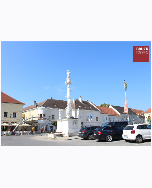 Foto vom Hauptplatz der Stadtgemeinde Bruck an der Leitha