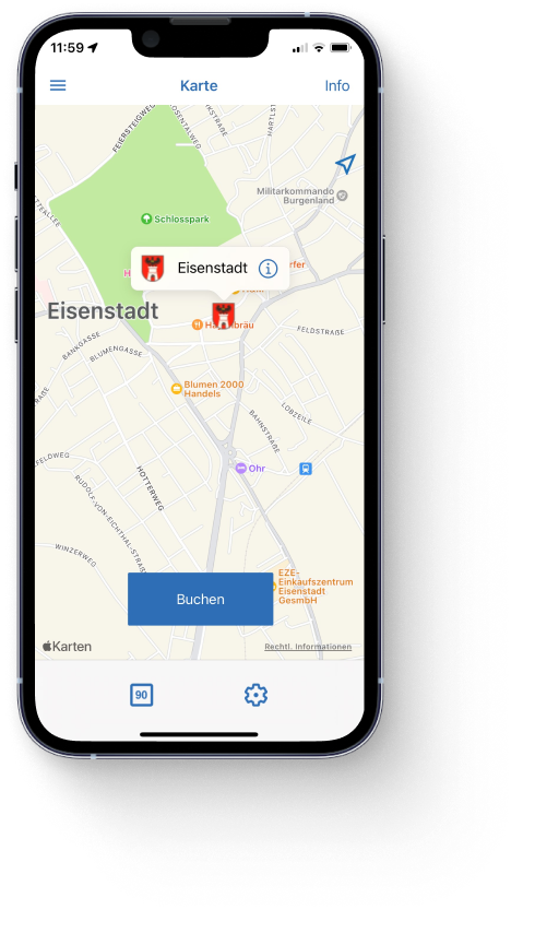 handyparken App Karte Eisenstadt