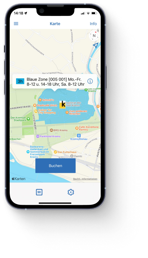 handyparken App Karte Krems
