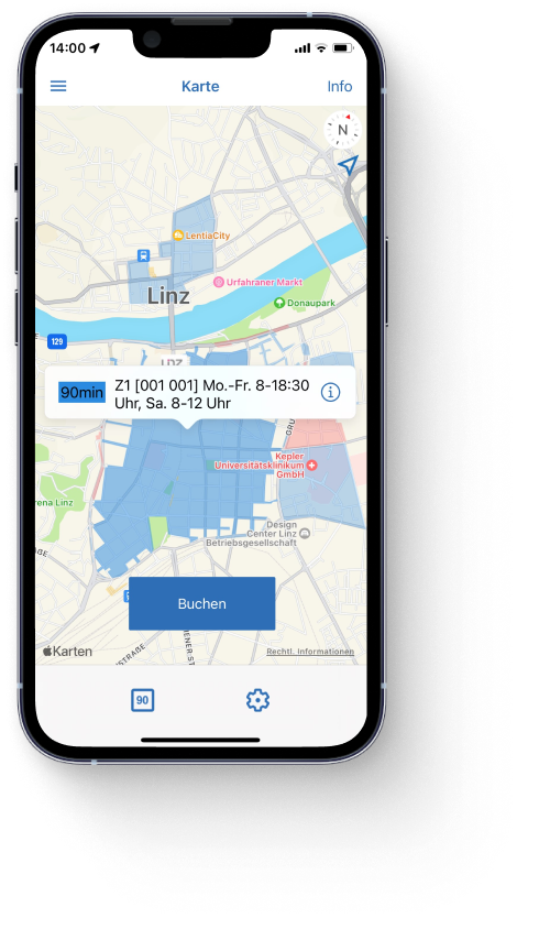 handyparken App Karte Linz