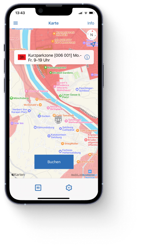 handyparken App Karte Salzburg