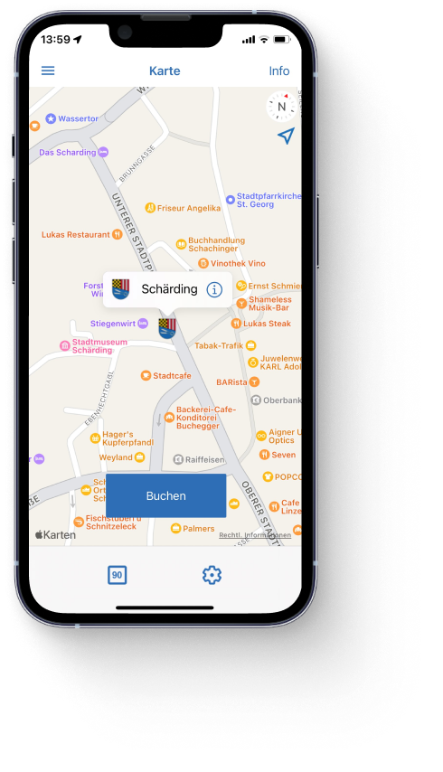 handyparken App Karte Schärding
