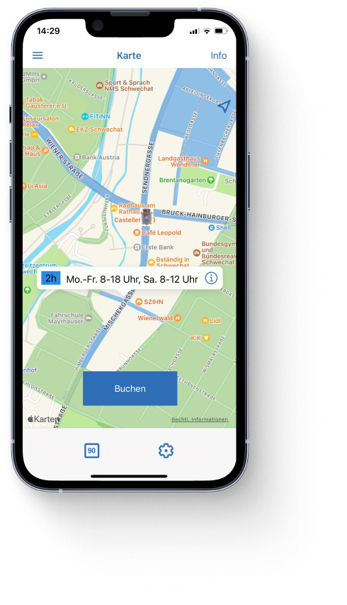 handyparken App Karte Schwechat