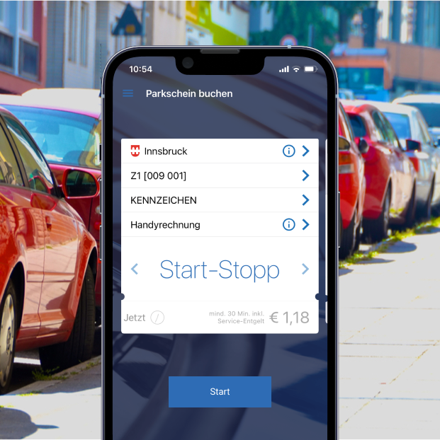 handyparken App Innsbruck Buchen