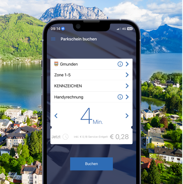 HANDYPARKEN Applikation auf Mobiltelefon